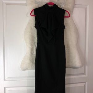 Classy black turtleneck dress